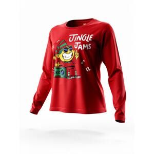 Old Navy “Jingle Jams” Long Sleeve Shirt – Size 4T – Red